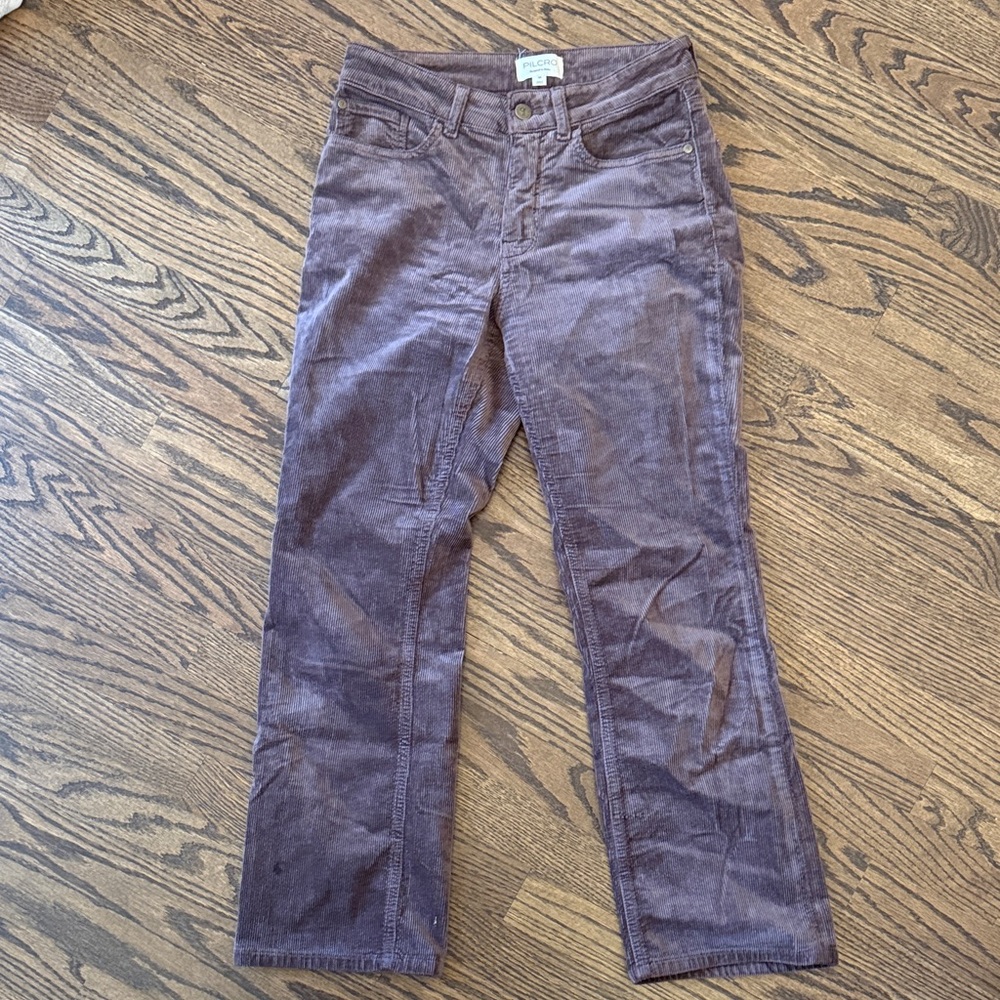 Anthropologie Pilcro Cropped Brown Corduroy Pants